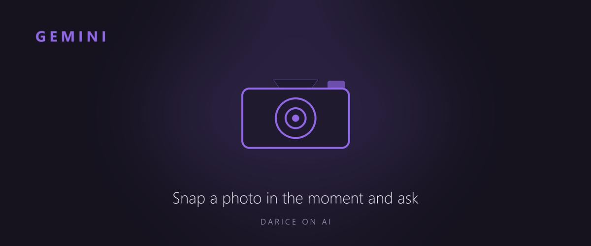 Gemini: snap a photo in the moment and ask