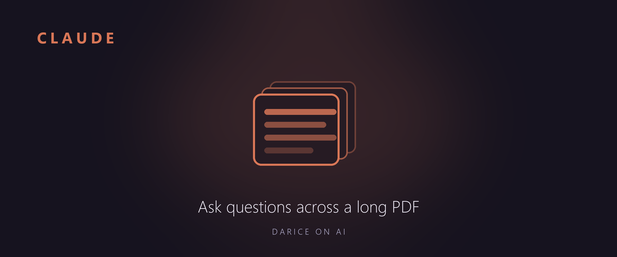 Claude: ask questions across a long PDF