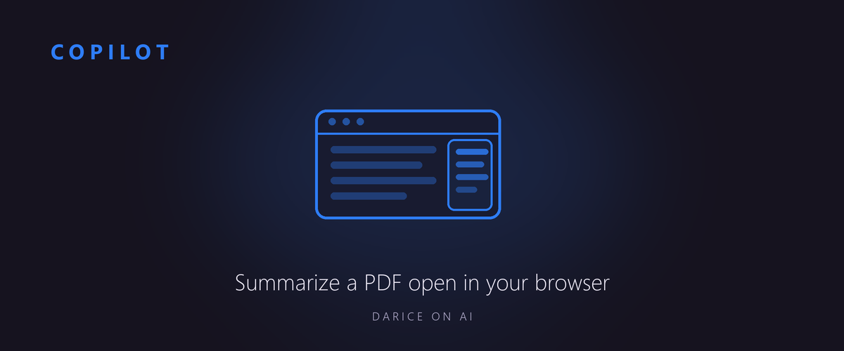 Copilot: summarize a PDF open in your browser