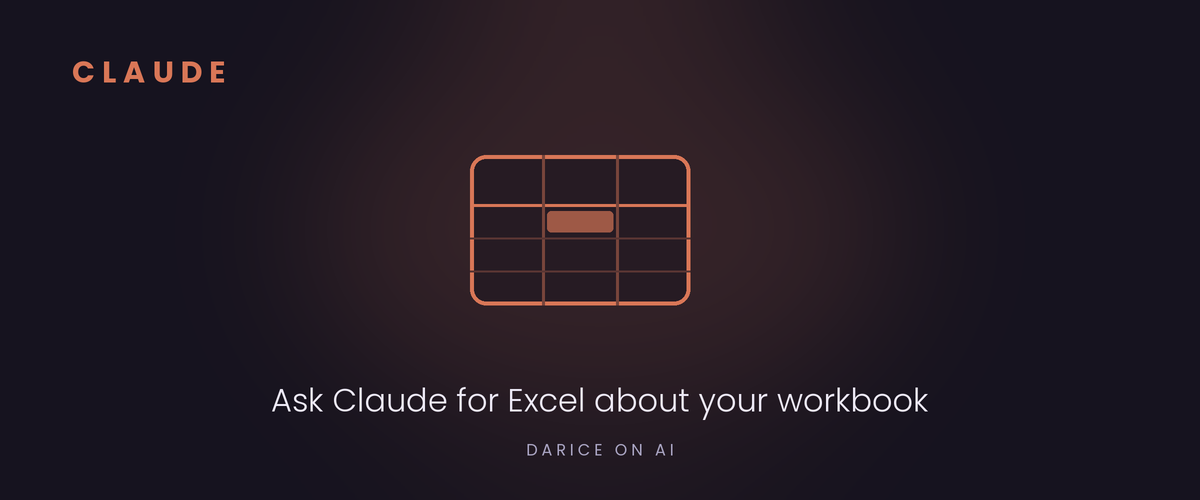 Claude: ask Claude for Excel about your workbook