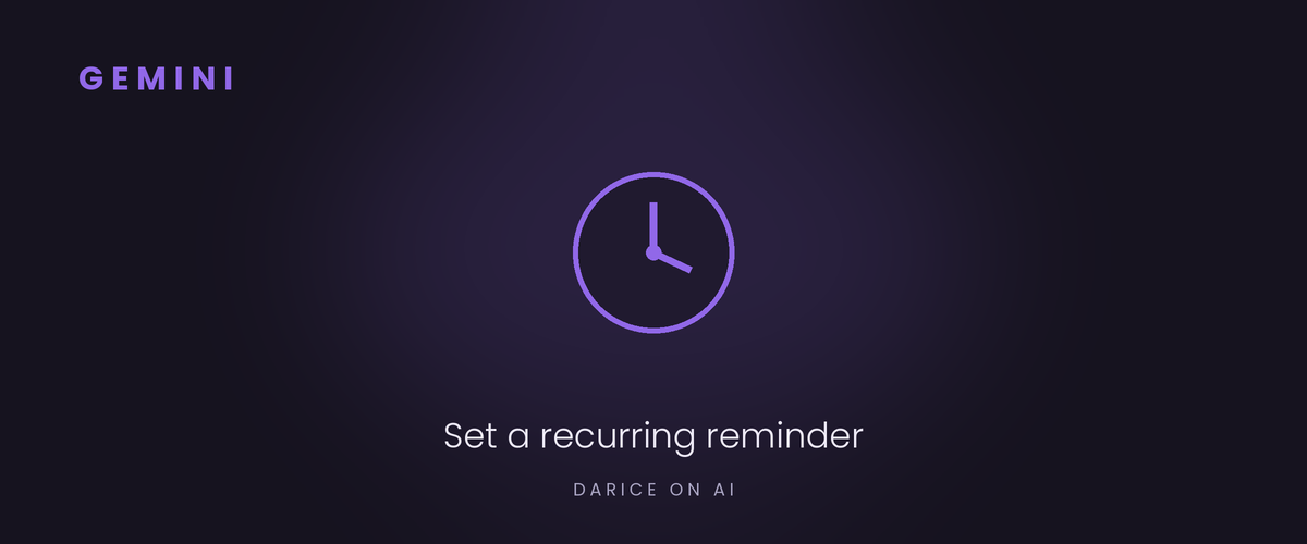 Gemini: set a recurring reminder with Scheduled actions